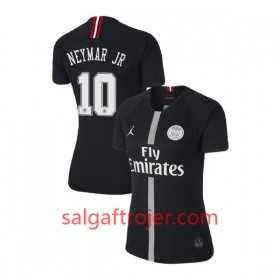 Paris Saint-Germain Fodboldtrøjer Neymar JR 10 Jodan Sort Dame 3. sæt 2018/19 Kort ærmer